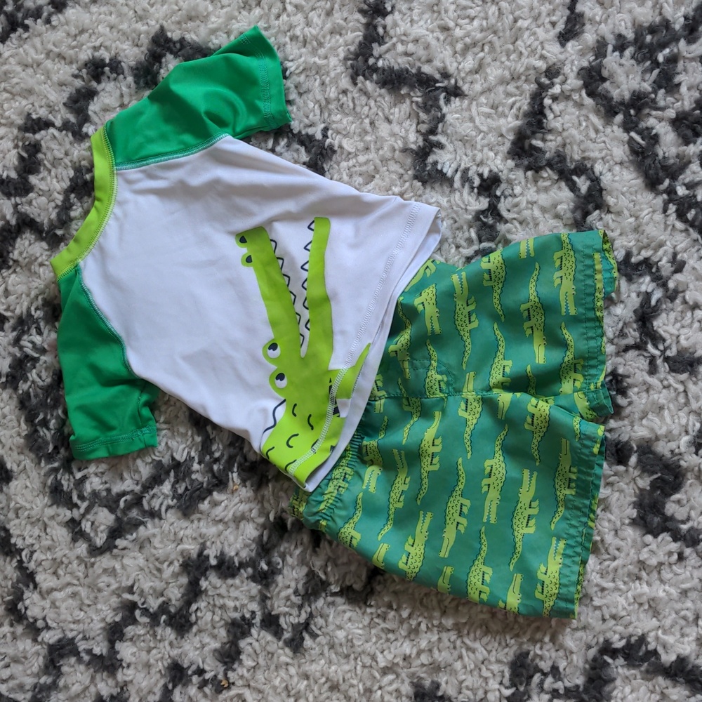 12 month swim shorts and sun shirt cat and jack